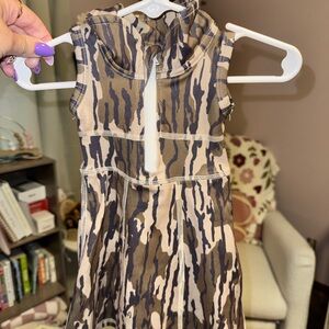 Sleeveless Camouflage Kids Dress